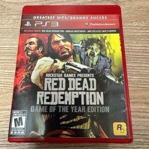 Red Dead Redemption Game of the Year Edition - PS3 - Red Complete With Map